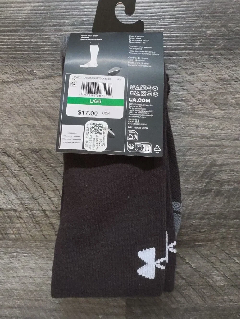 Under Armour Men's Black Athletic Crew Socks - Cushioned Support